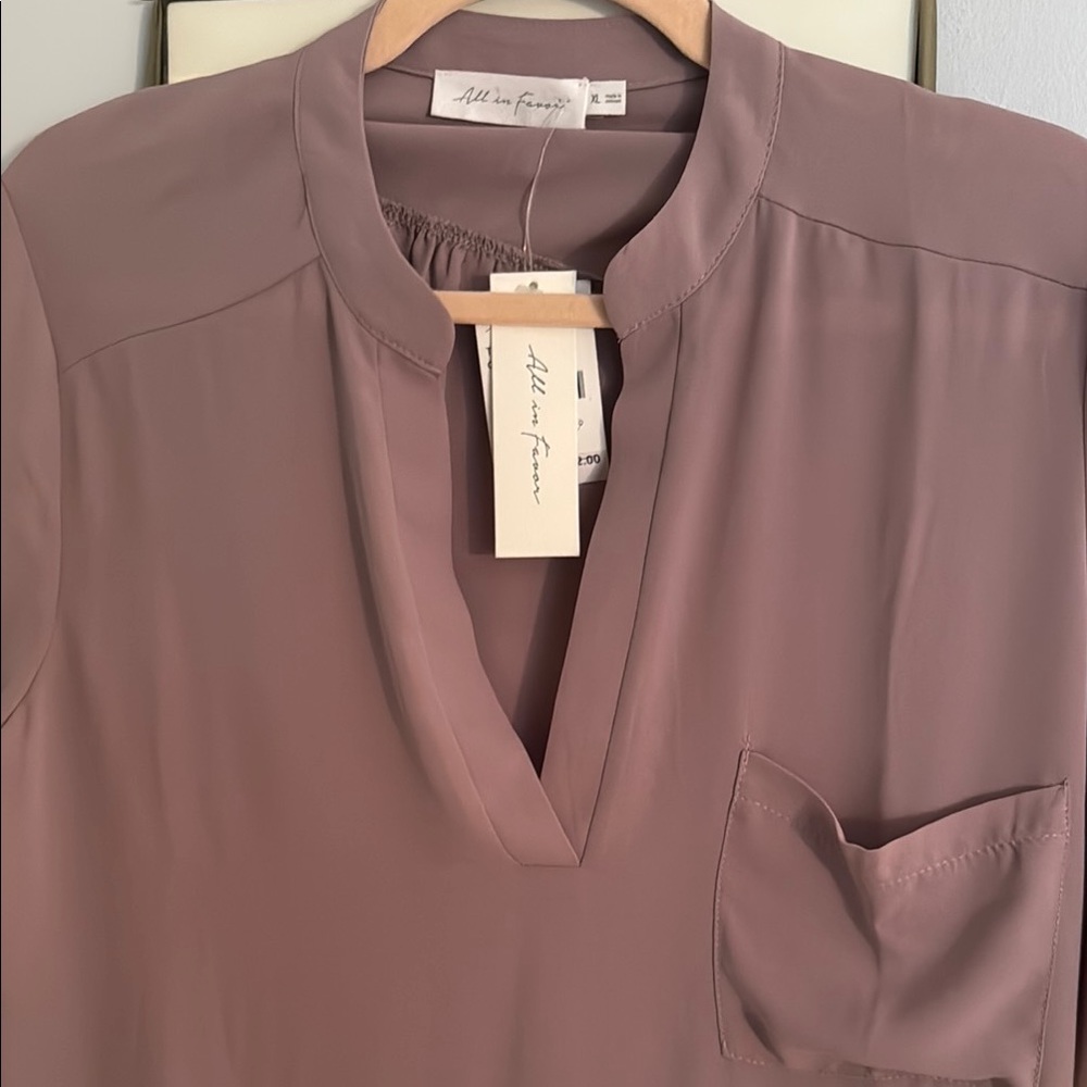 All in Favor Dusty Rose Top